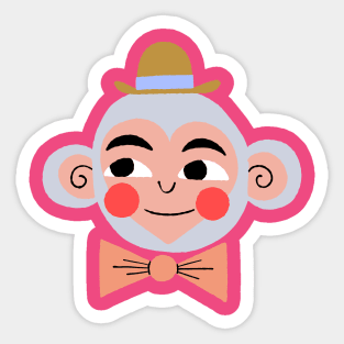 Dapper Monkey Sticker